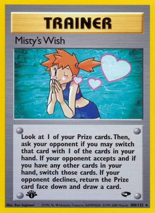 Gym Challenge  108/132 Misty's Wish  - Unlimited - Rare