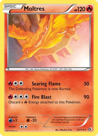 Legendary Treasures  022/113 Moltres  - Holofoil - Holo Rare