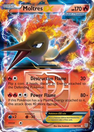 Plasma Storm  014/135 Moltres EX (Team Plasma)  - Holofoil - Ultra Rare