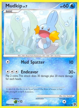 Great Encounters  080/106 Mudkip  - Reverse Holofoil - Common