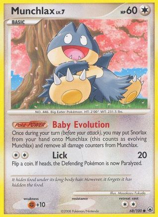 Majestic Dawn  068/100 Munchlax  - Common