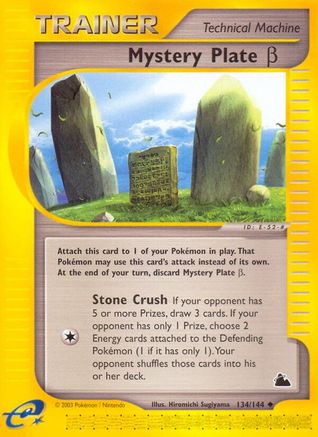 Skyridge  134 Mystery Plate Beta  - Reverse Holofoil - Uncommon