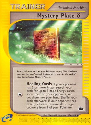 Skyridge  136 Mystery Plate Delta  - Uncommon