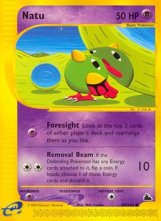 Skyridge  080/144 Natu  - Reverse Holofoil - Common