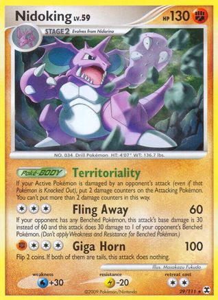 Rising Rivals  Nidoking  - Reverse Holofoil - Rare