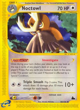 Skyridge  040 Noctowl  - Reverse Holofoil - Uncommon