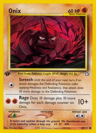 Neo Genesis  069/111 Onix  - 1st Edition - Common