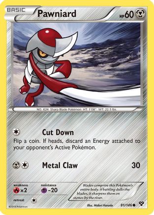XY Base Set  081 Pawniard  - Reverse Holofoil - Common
