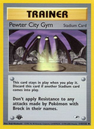 Gym Heroes  115/132 Pewter City Gym  - Unlimited - Uncommon