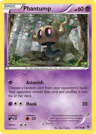 XY Base Set  054 Phantump  - Reverse Holofoil - Common