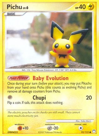 Mysterious Treasures  093 Pichu  - Reverse Holofoil - Common