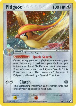 FireRed & LeafGreen  010 Pidgeot  - Holofoil - Holo Rare