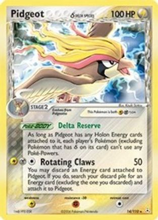 Holon Phantoms  014/110 Pidgeot (Delta Species)  - Reverse Holofoil - Holo Rare