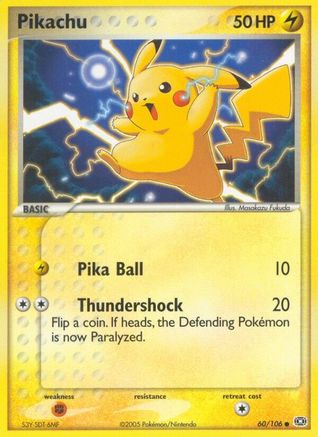Emerald  060 Pikachu  - Common