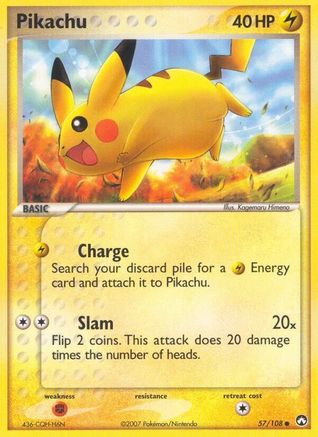 Power Keepers  057 Pikachu  - Reverse Holofoil - Common
