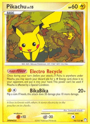 Mysterious Treasures  094/123 Pikachu  - Reverse Holofoil - Common