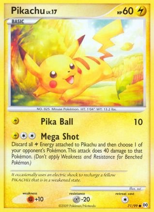 Arceus  071 Pikachu  - Reverse Holofoil - Common