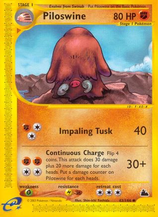 Skyridge  043 Piloswine (43)  - Uncommon