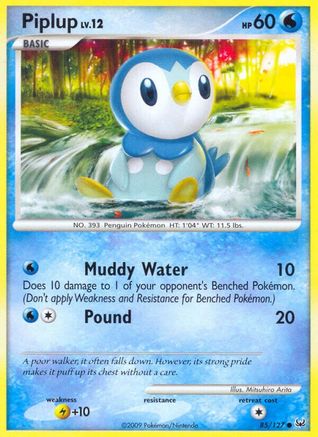 Platinum /127 Piplup  - Reverse Holofoil - Common