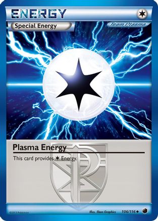 Plasma Freeze  106 Plasma Energy (Team Plasma)  - Reverse Holofoil - Uncommon