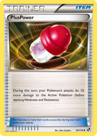 Black and White  096/114 PlusPower  - Reverse Holofoil - Uncommon