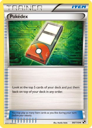 Black and White  098 Pokedex  - Reverse Holofoil - Uncommon