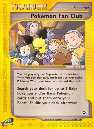 Aquapolis  130/147 Pokemon Fan Club  - Reverse Holofoil - Uncommon