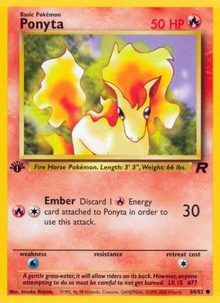 Team Rocket  064/82 Ponyta  - Unlimited - Common