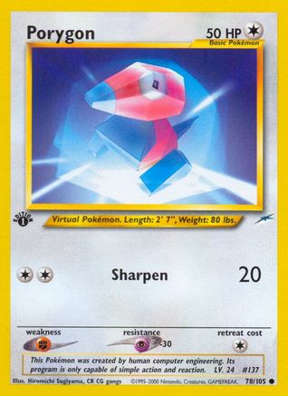 Neo Destiny  078/105 Porygon  - Unlimited - Common