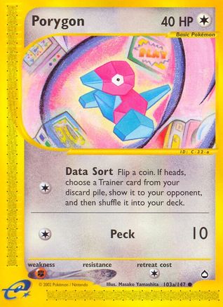 Aquapolis  103a/147 Porygon (103a)  - Reverse Holofoil - Common