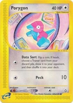 Aquapolis  103b Porygon (103b)  - Reverse Holofoil - Common