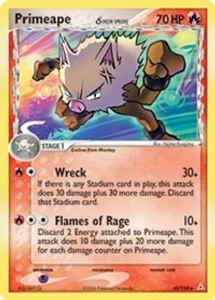 Holon Phantoms  050 Primeape (Delta Species)  - Reverse Holofoil - Uncommon