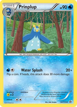 Legendary Treasures  034 Prinplup  - Uncommon