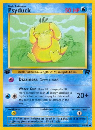 Team Rocket  065/82 Psyduck  - 1st Edition - Common