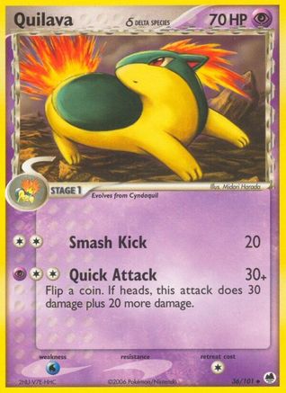 Dragon Frontiers  036/101 Quilava (Delta Species)  - Uncommon