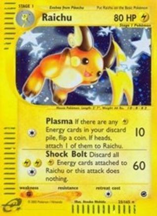 Expedition  025 Raichu (25)  - Holofoil - Holo Rare