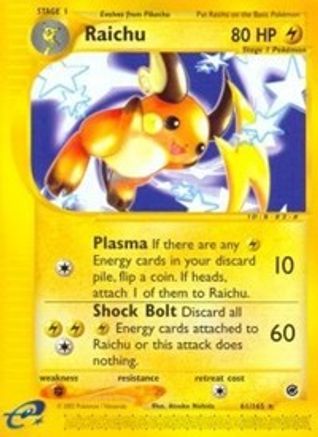 Expedition  061/165 Raichu (61)  - Reverse Holofoil - Rare