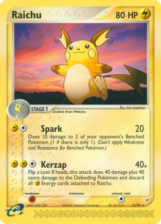 Team Magma vs Team Aqua  Raichu  - Reverse Holofoil - Rare