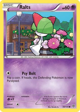 Plasma Storm  059 Ralts  - Reverse Holofoil - Common