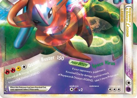 Undaunted  090 Rayquaza & Deoxys Legend (Bottom)  - Holofoil - Ultra Rare