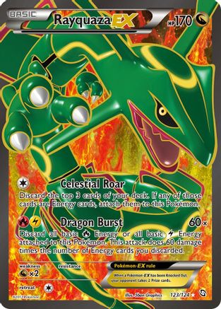 Dragons Exalted  123 Rayquaza EX (123 Full Art)  - Holofoil - Ultra Rare