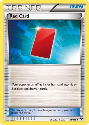 XY Base Set  124/146 Red Card  - Uncommon