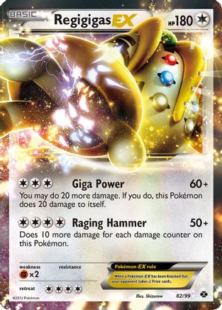 Next Destinies  082 Regigigas EX  - Holofoil - Ultra Rare