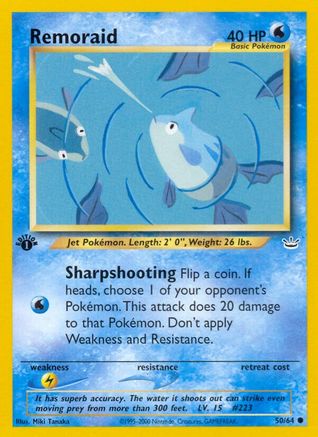 Neo Revelation  050/64 Remoraid  - 1st Edition - Common