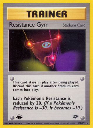 Gym Challenge  109/132 Resistance Gym  - 1st Edition - Rare