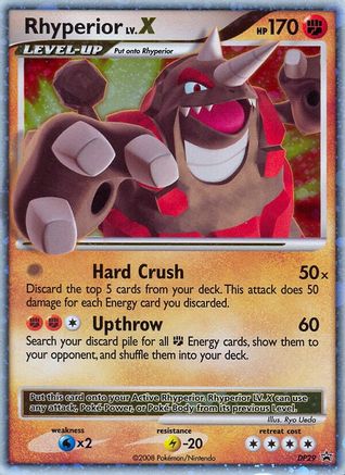 Diamond and Pearl Promos  Rhyperior LV.X - DP29  - Holofoil - Promo