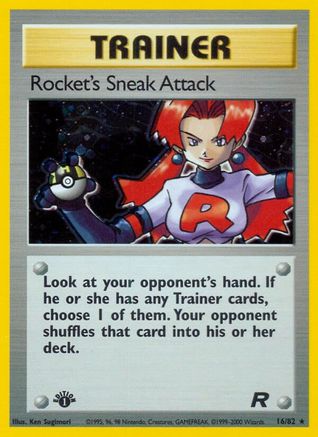 Team Rocket  016/82 Rocket's Sneak Attack (16)  - 1st Edition Holofoil - Holo Rare