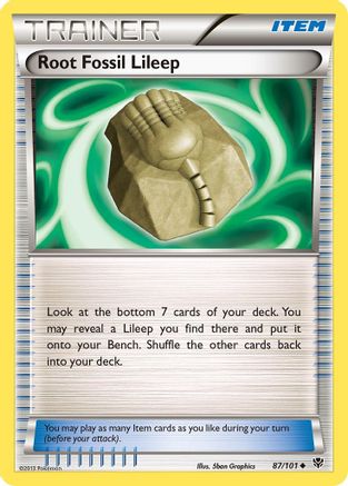 Plasma Blast  087 Root Fossil Lileep  - Uncommon