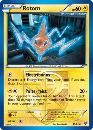 Plasma Storm  049/135 Rotom (Team Plasma)  - Uncommon