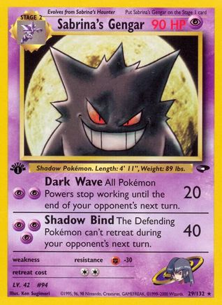 Gym Challenge  029/132 Sabrina's Gengar  - Unlimited - Rare